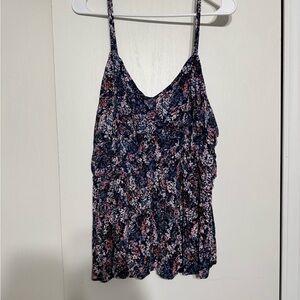 Maurices Navy Floral Tank Top